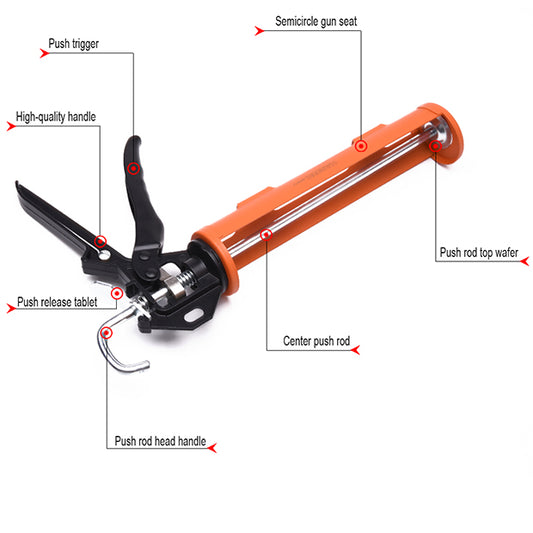 230mm (9'') Caulking Gun with 360° rotation