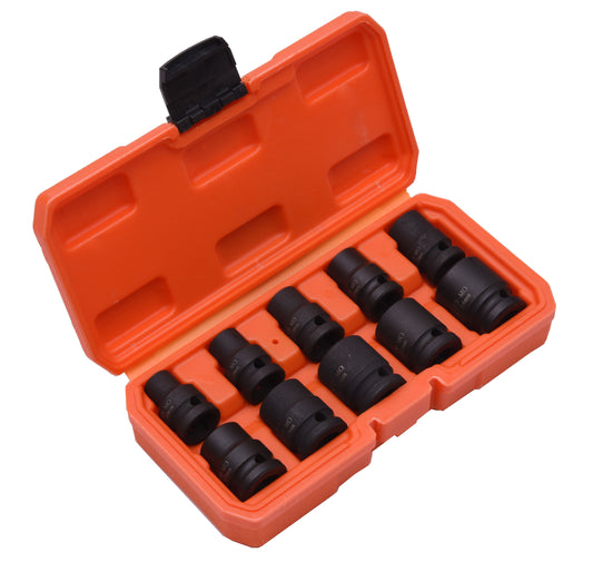 1/2" Impact Socket Set 10Pcs Chrome Molybdenum Steel
