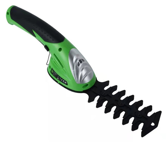 7.2V 2-in-1 Cordless Hedge Trimmer With Rechargeable Lithium-Ion Battery Built-in