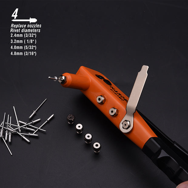 Hand Riveter 240mm (9.5") High shock resistant Cr-Mo alloy steel clamp units