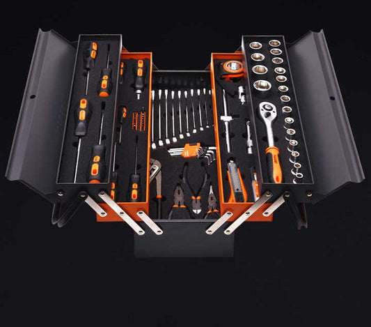 Cantilever Tool Box with Eva form Holding 77 piece Tool Set